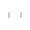 Triple Round Lab Diamond Stud Earrings