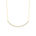 Curved Lab Diamond Bar Necklace