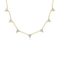 14K Yellow Gold Lab-Grown Diamond Trio Station Necklace