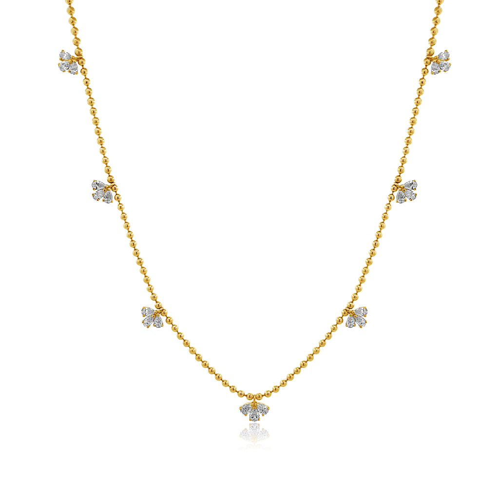 Ball Chain with Lab Diamond Stations
