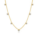 Ball Chain with Lab Diamond Stations