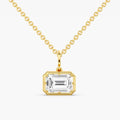 Aura Emerald Shaped Lab Diamond Pendant