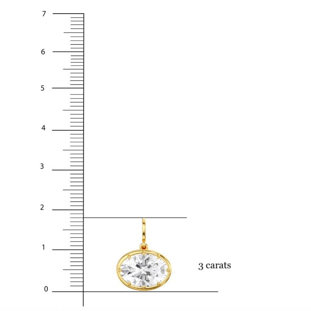 Aura Oval Lab Diamond Pendant