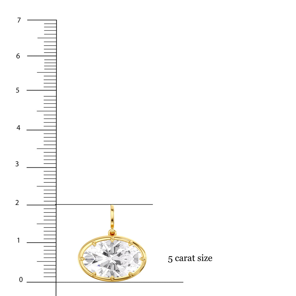Aura Oval Lab Diamond Pendant