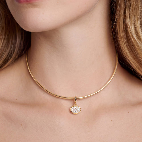 Aura Oval Lab Diamond Pendant