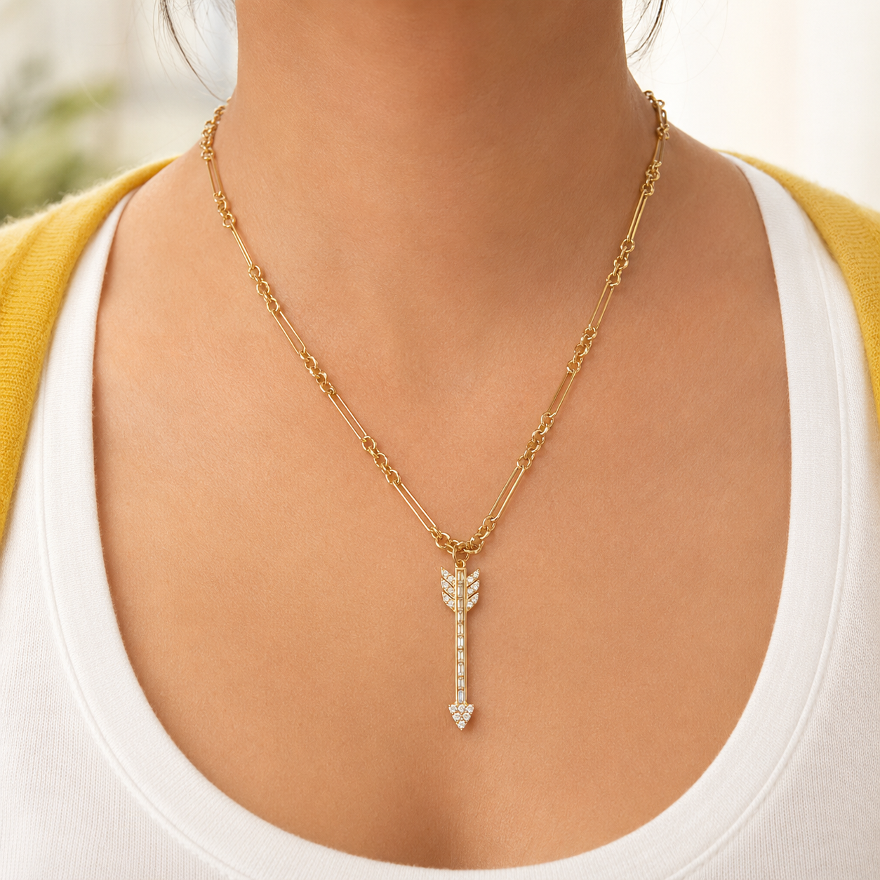 Baguette Arrow Pendant
