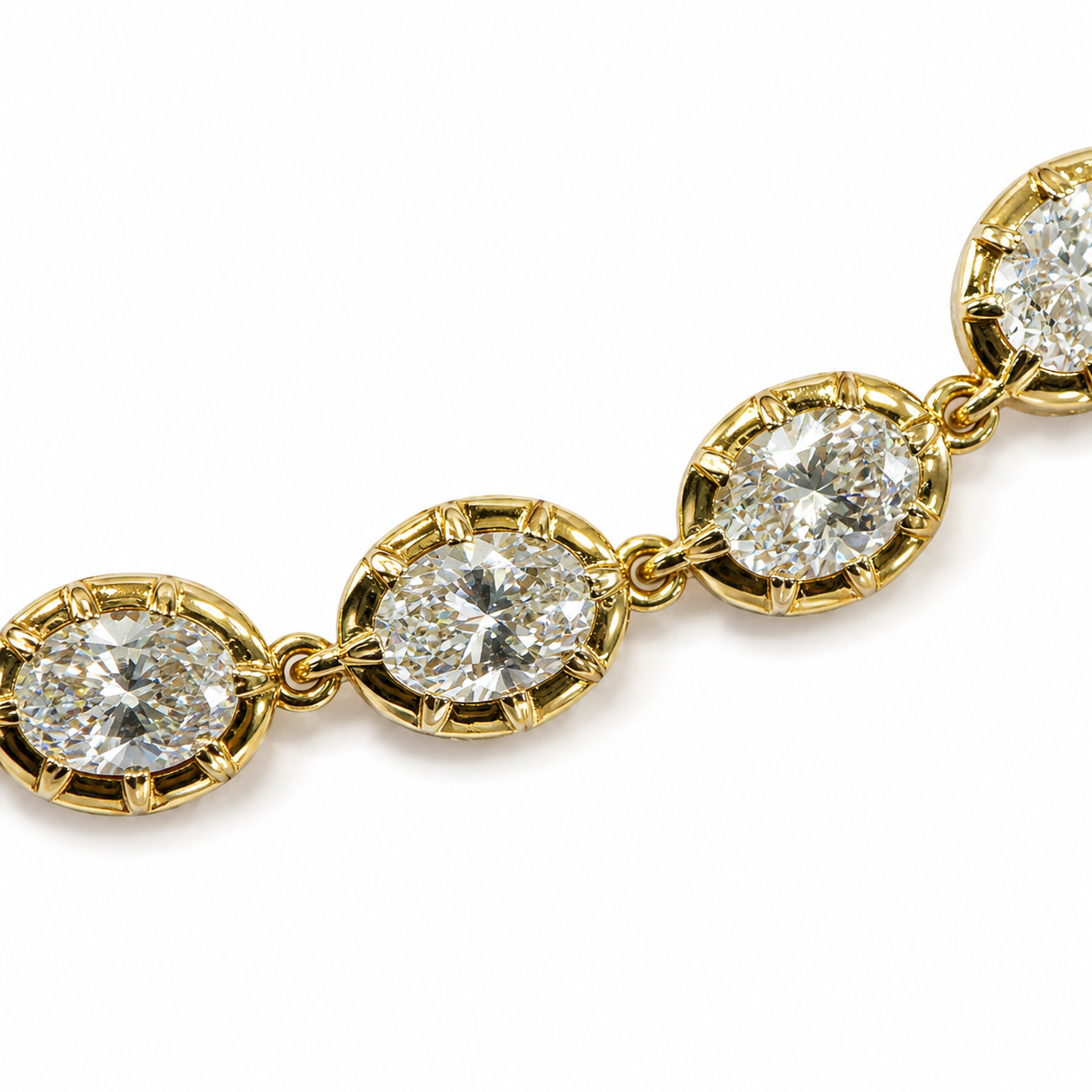 East-West Georgian Oval Bracelet