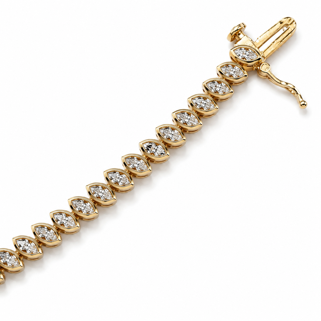 Bezel Marquise Tennis Bracelet