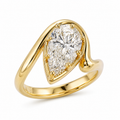 Wave Pinky Pear Ring