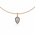 Floating Inverted Pear Lab Diamond Wire Necklace