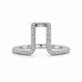 Lab diamond pavé Oura ring sleeve