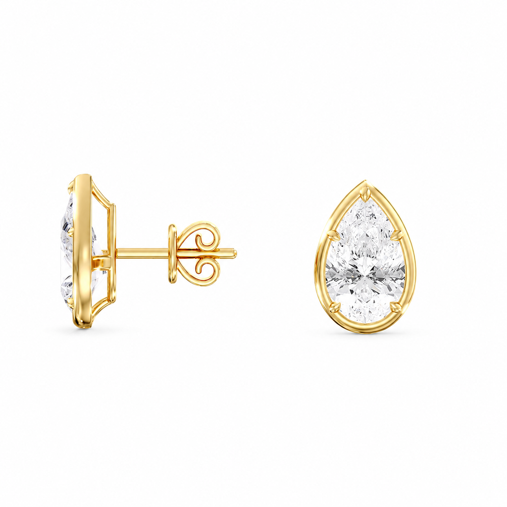 Georgian Pear Statement Studs