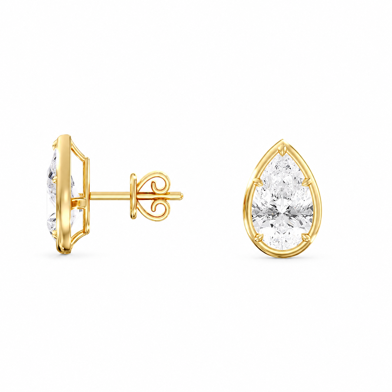 Georgian Pear Statement Studs