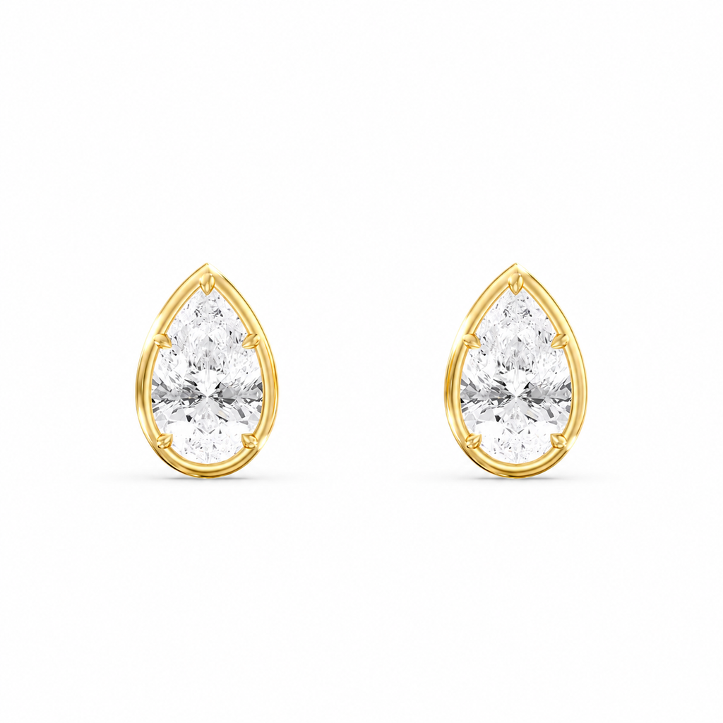 Georgian Pear Statement Studs