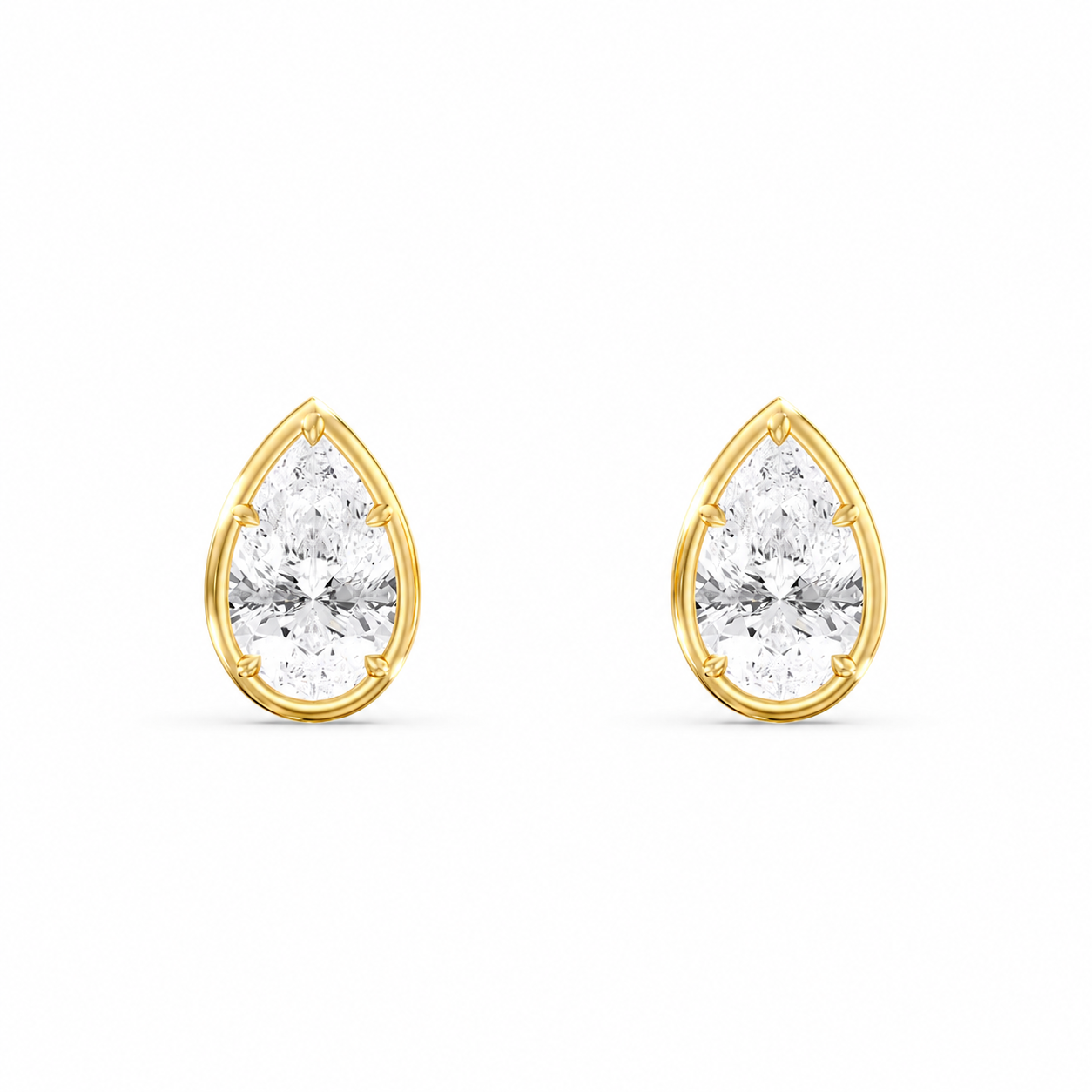 Georgian Pear Statement Studs