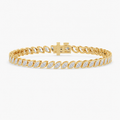 Marquise Diagonal Bezel Bracelet