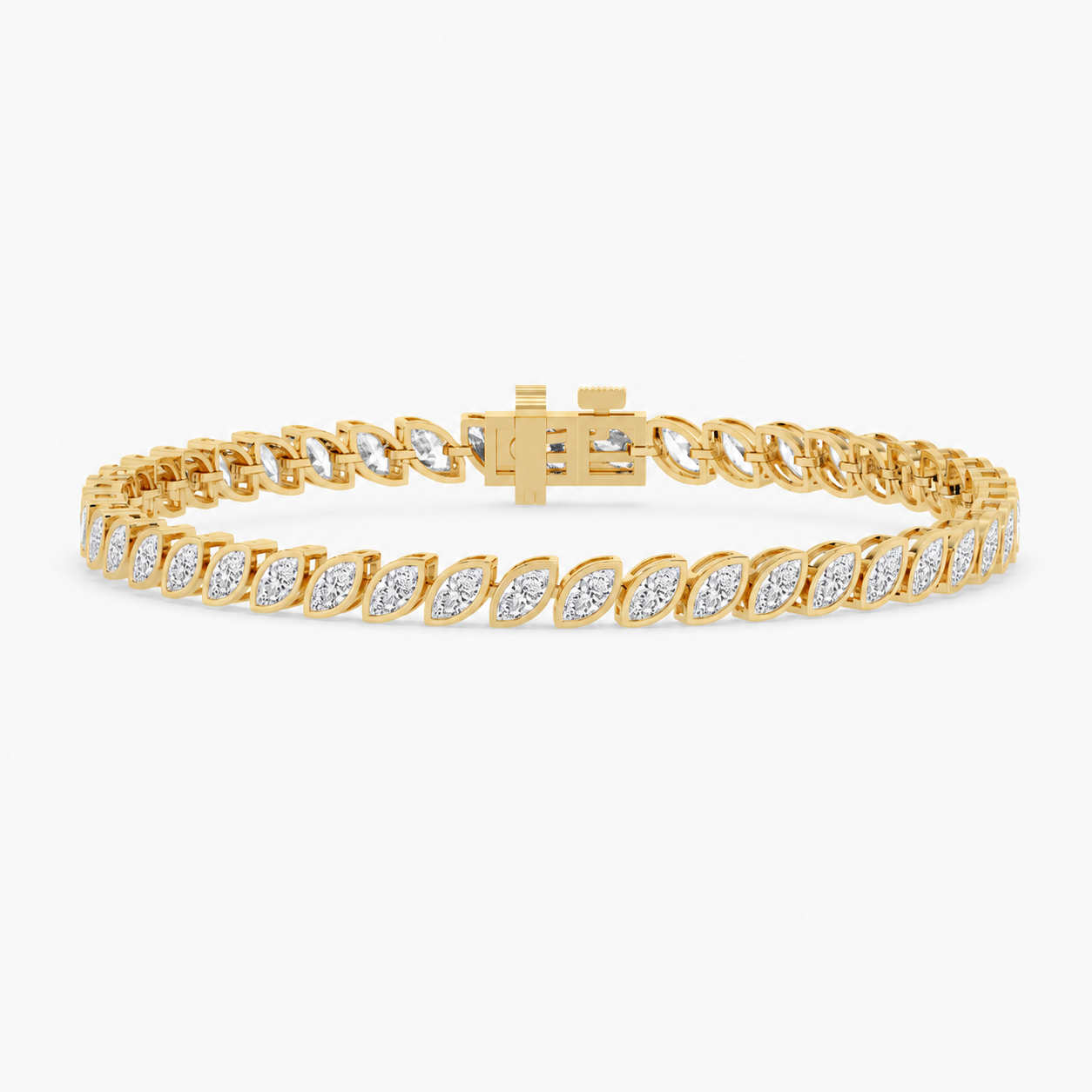Marquise Diagonal Bezel Bracelet