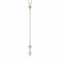 Three-Stone Round & Marquise Lab Diamond Lariat Necklace