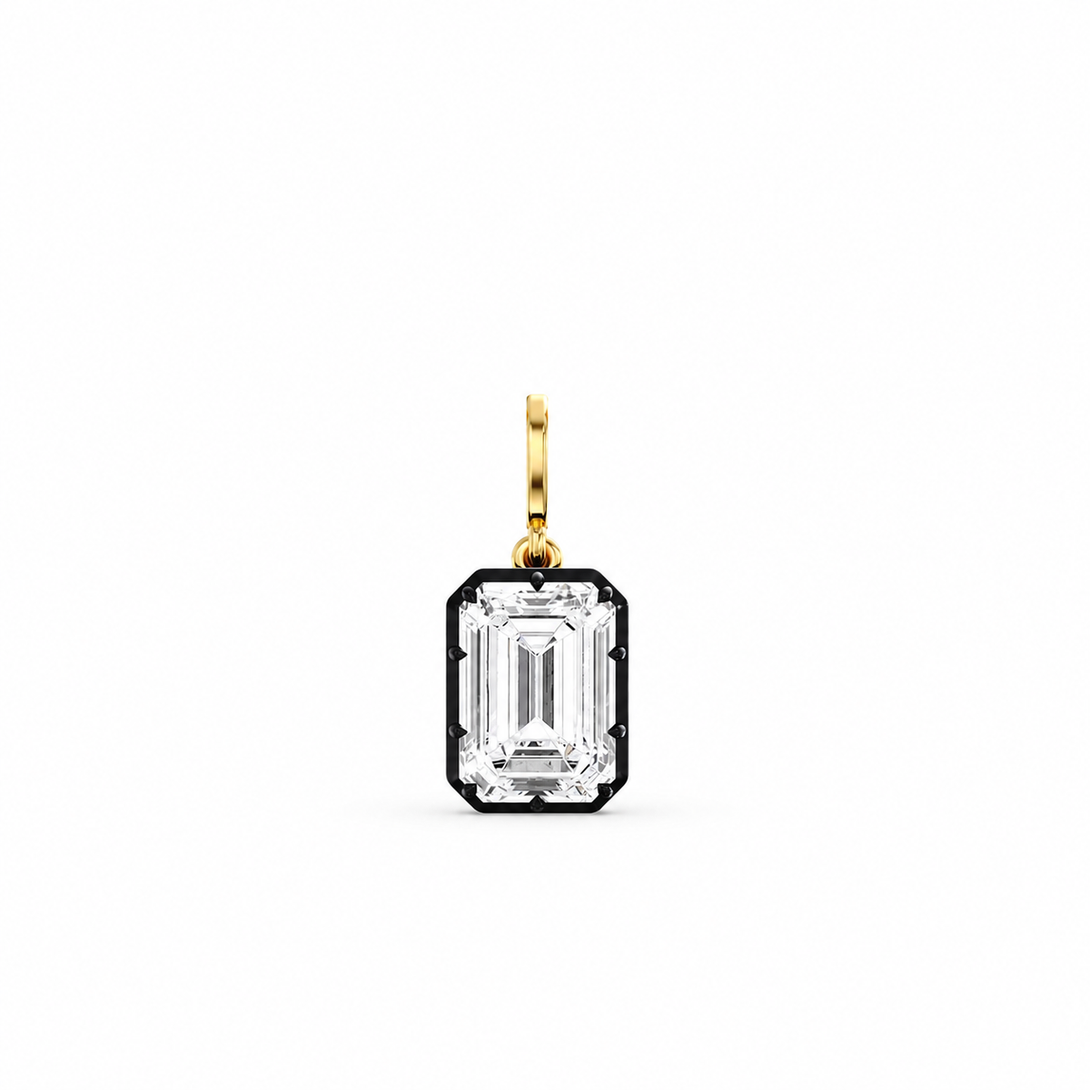 Georgian North/South Emerald Lab Diamond Pendant