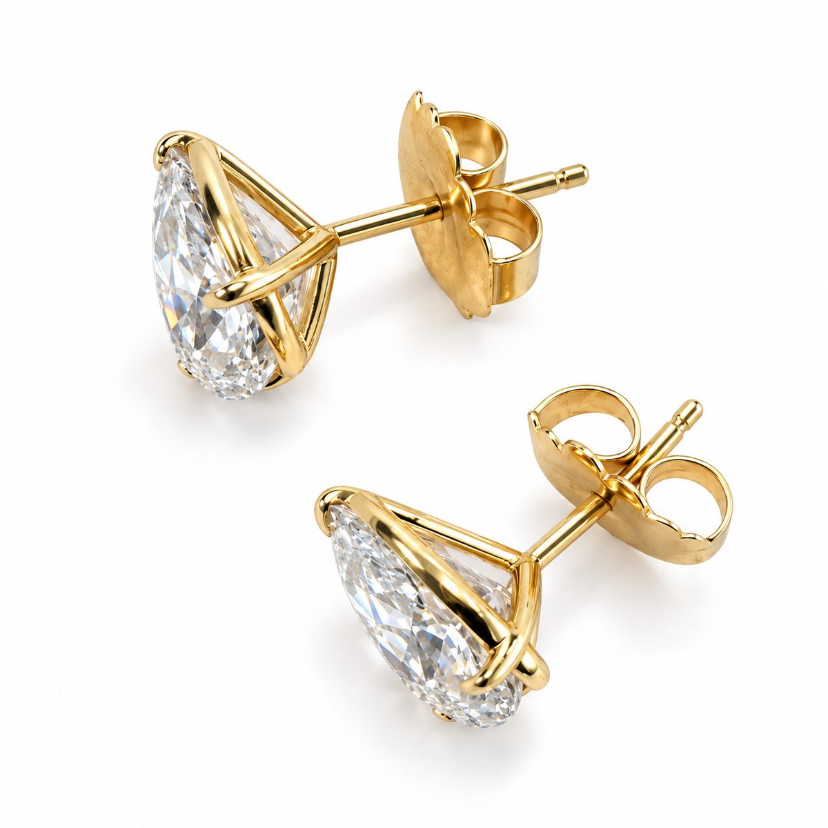 Statement Pear Shaped Martini Studs (18K)
