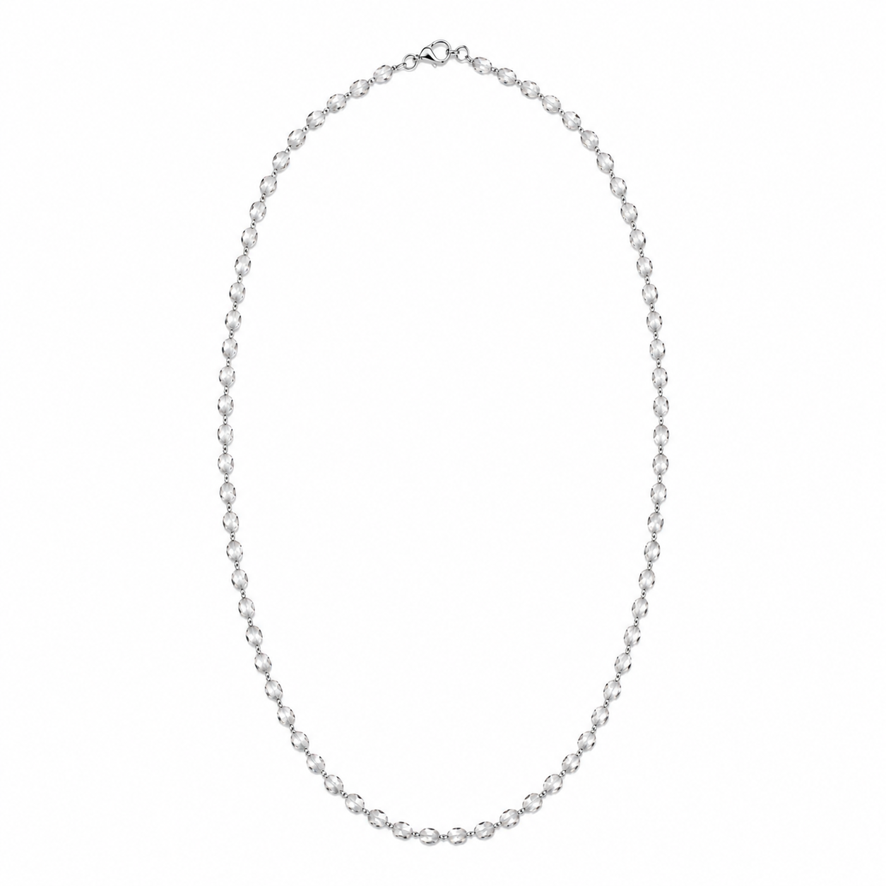 Floating Lab Diamond Oval Necklace