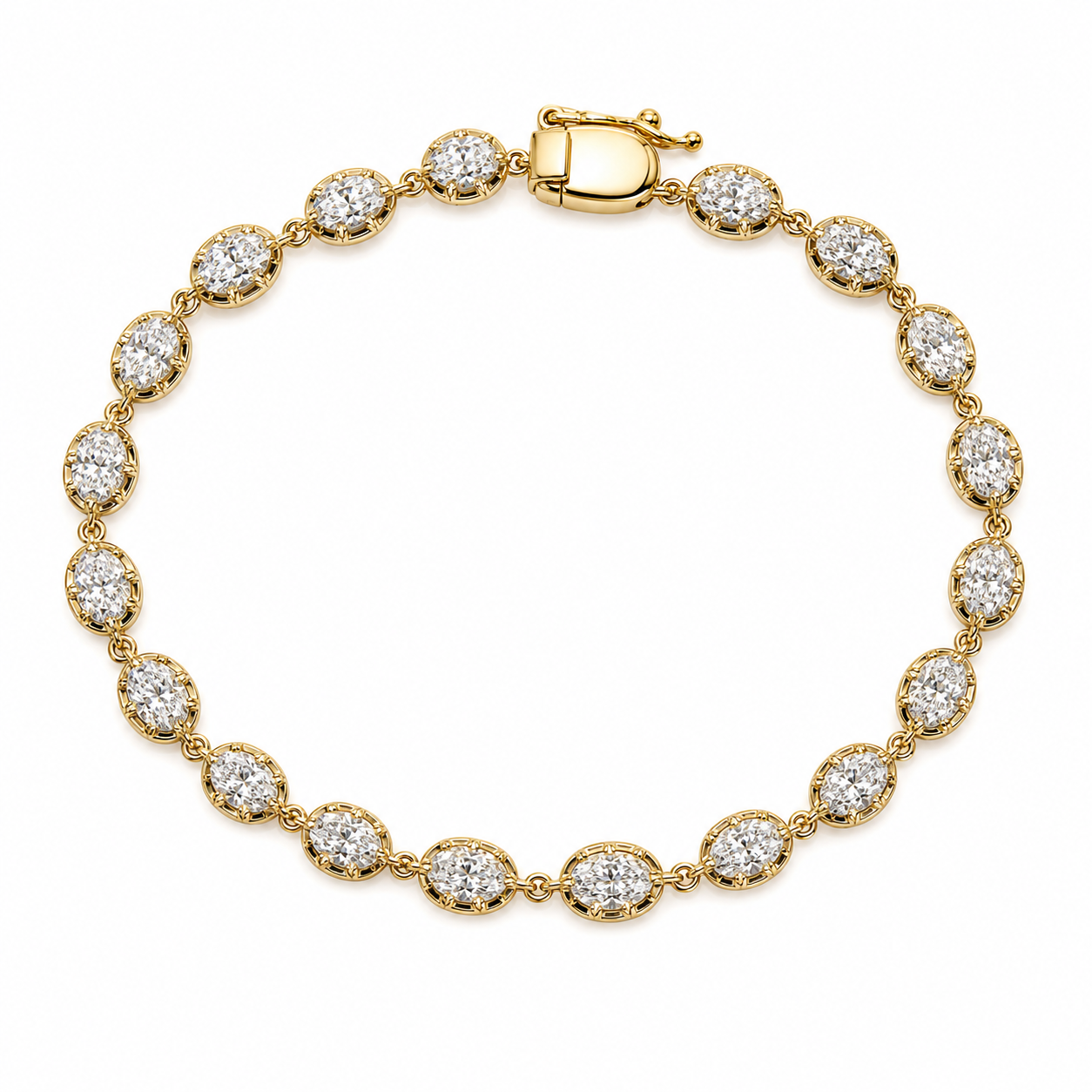 East-West Georgian Oval Bracelet
