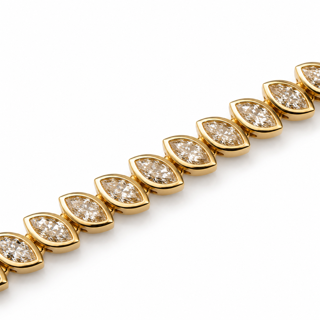 Bezel Marquise Tennis Bracelet