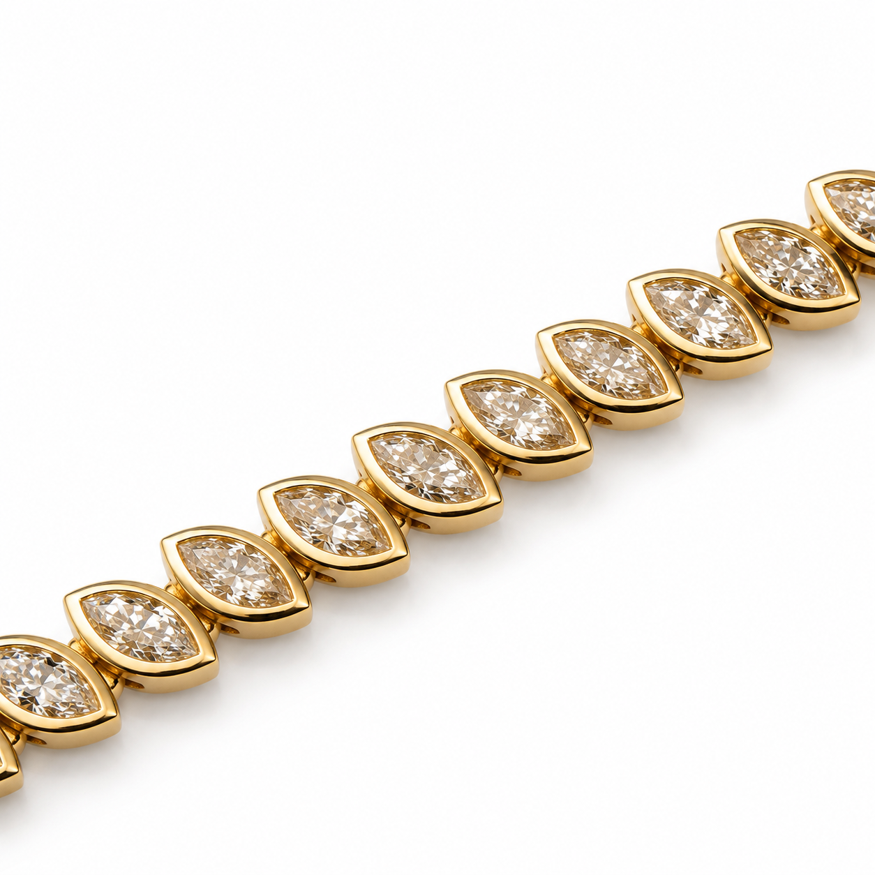 Bezel Marquise Tennis Bracelet