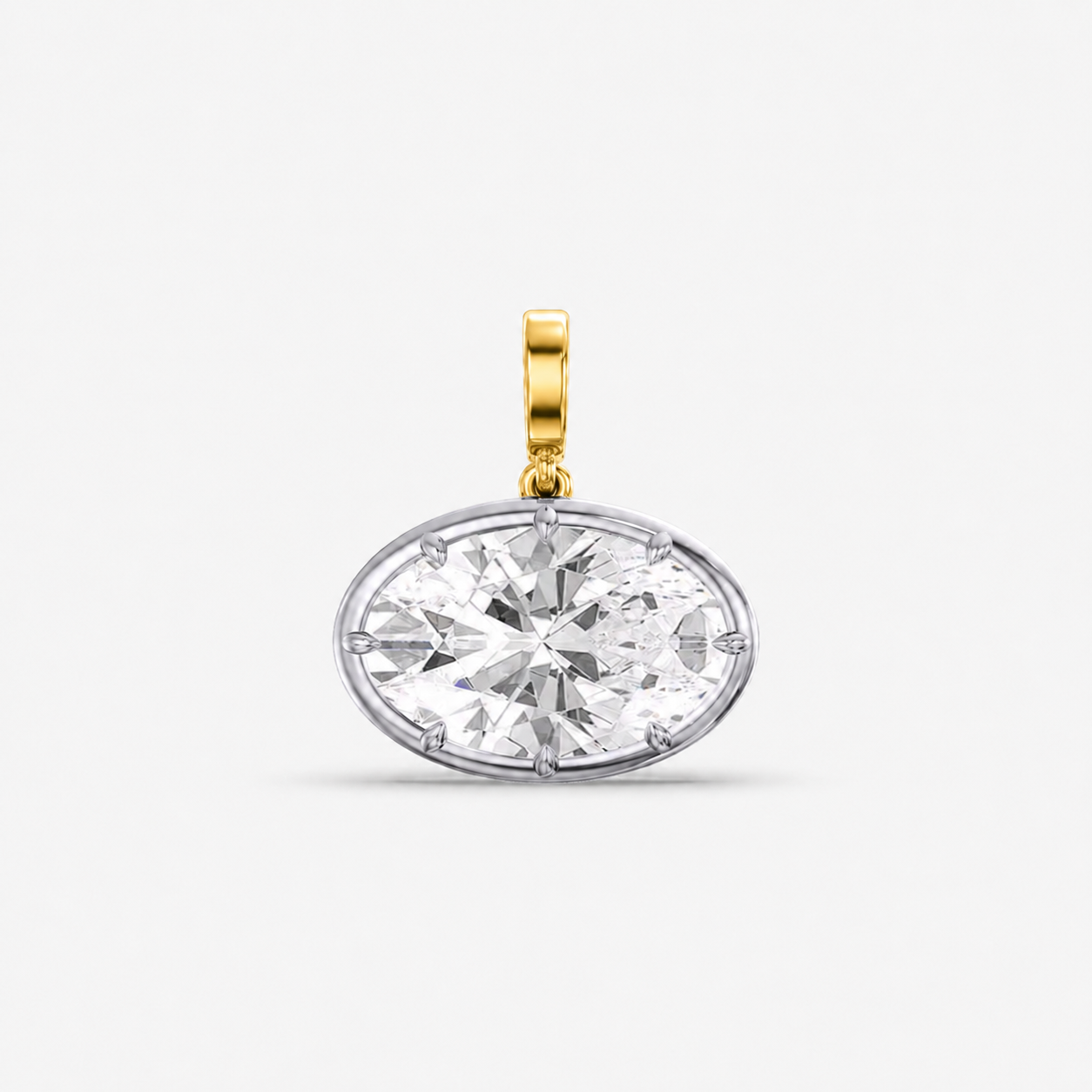 Aura Oval Lab Diamond Pendant