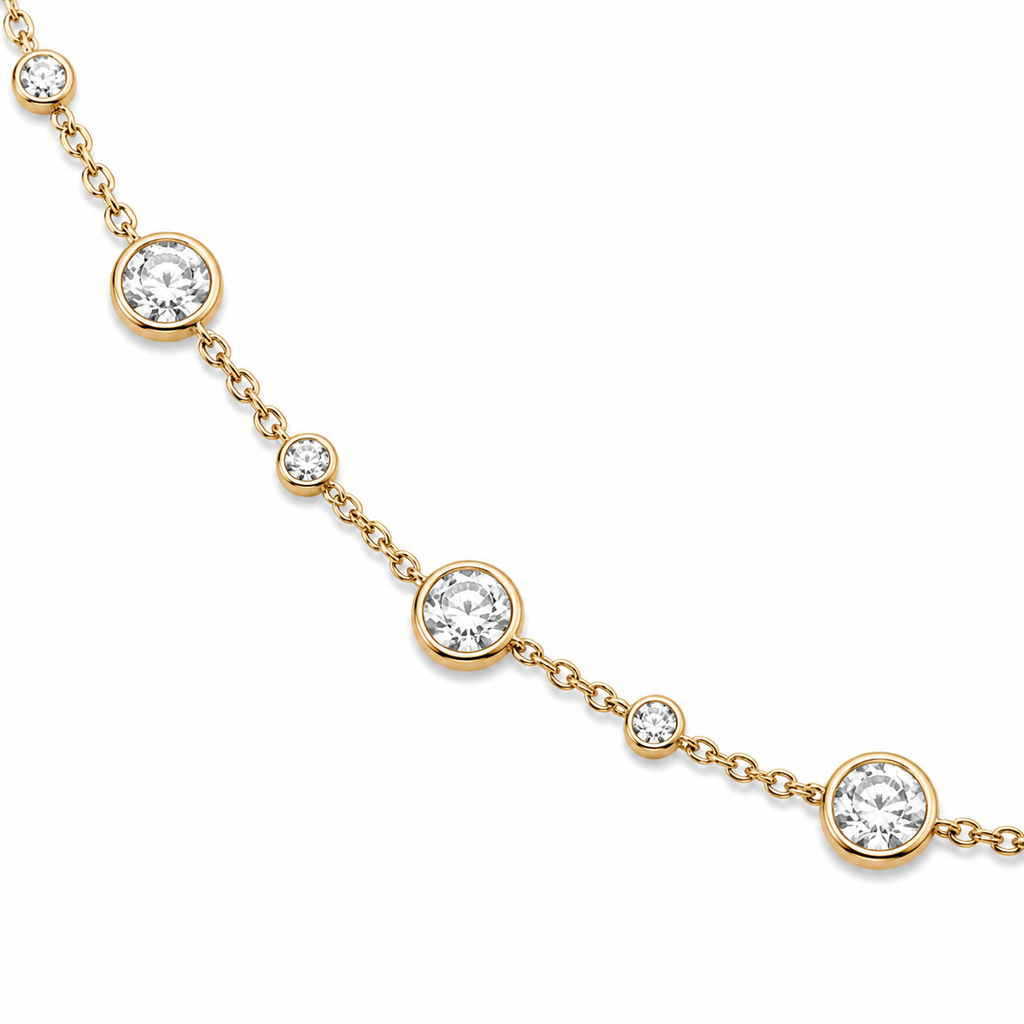 Bezel Station Lab Diamond Necklace