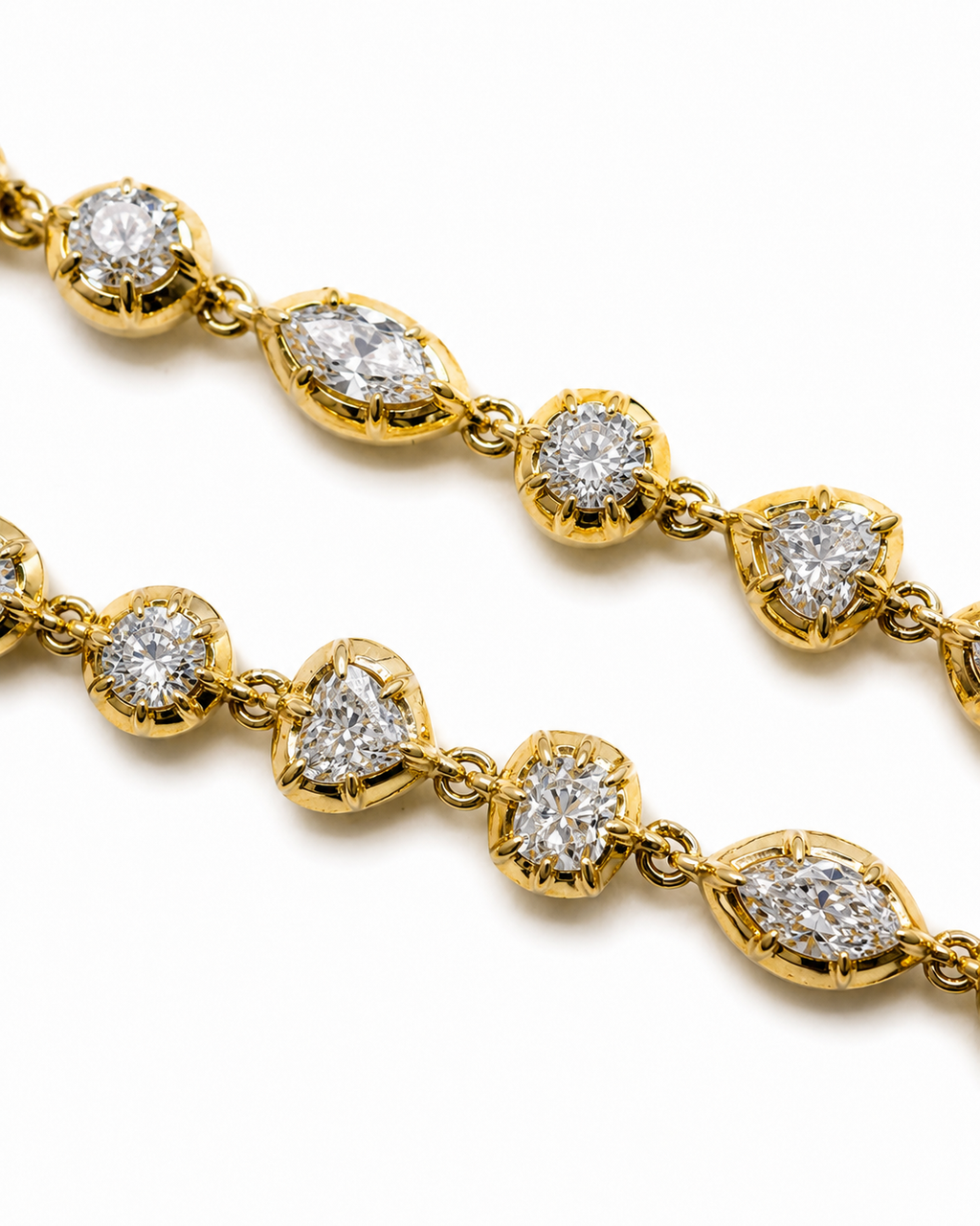 Georgian Multi Shape Lab Diamond Necklace