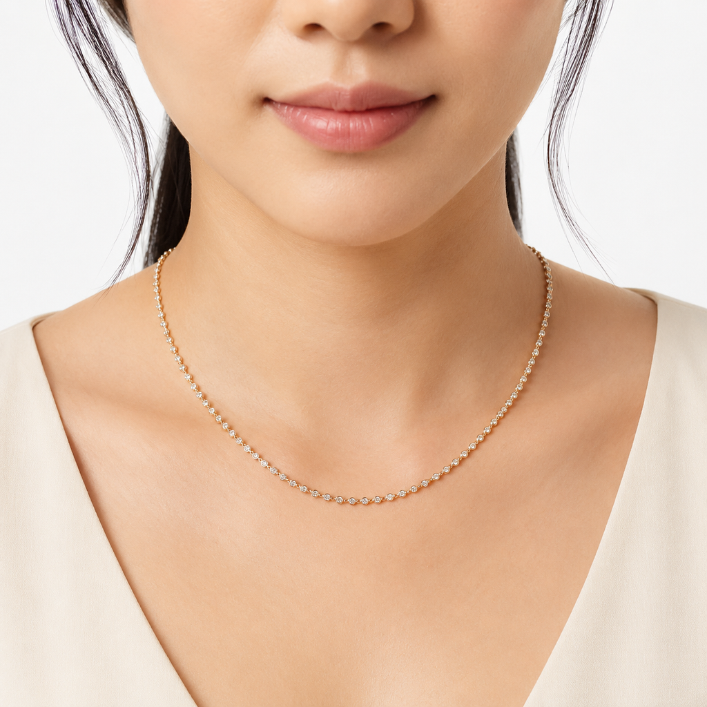 Micro Bezel Necklace
