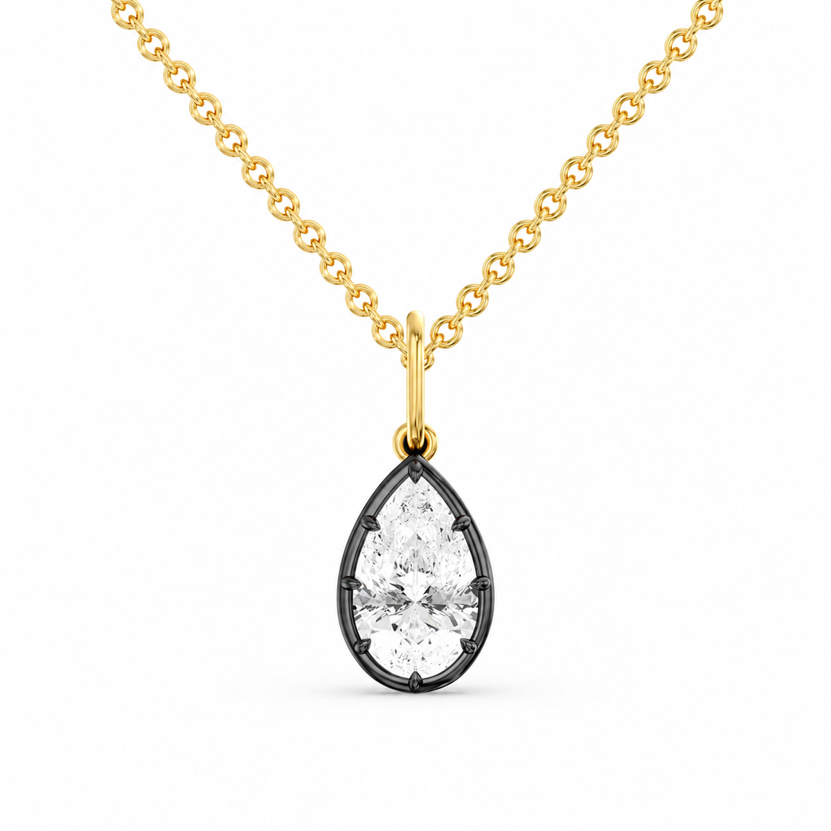 Georgian Pear Shaped Pendant with Openable Bail