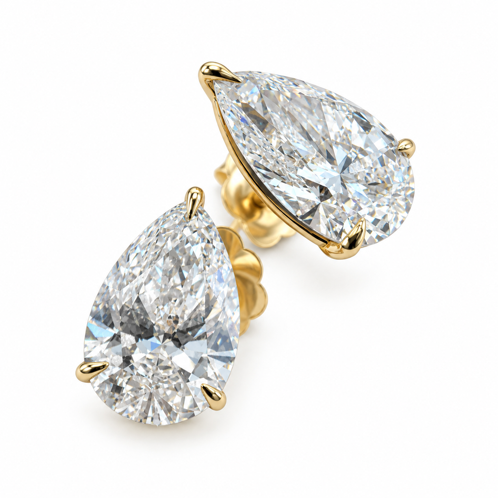 Statement Pear Shaped Martini Studs (18K)