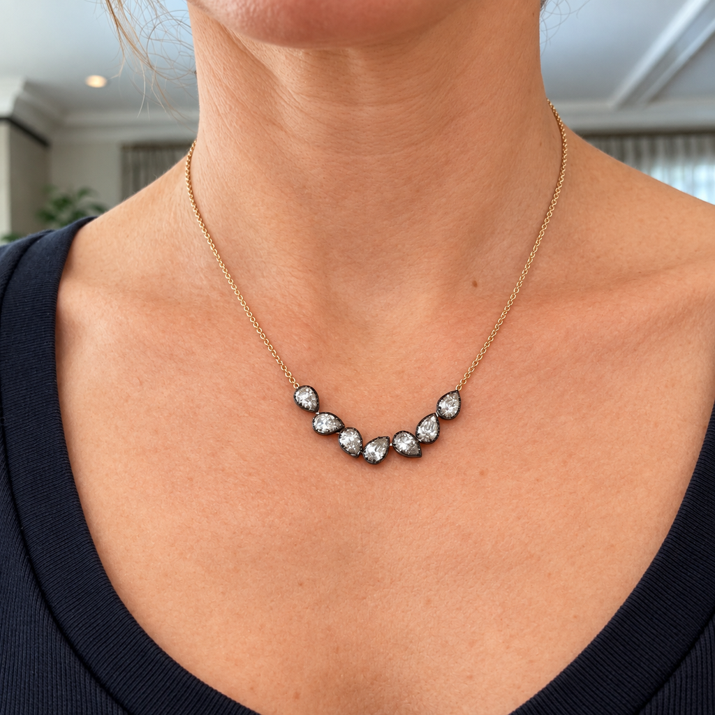 Georgian Pear Garland Necklace