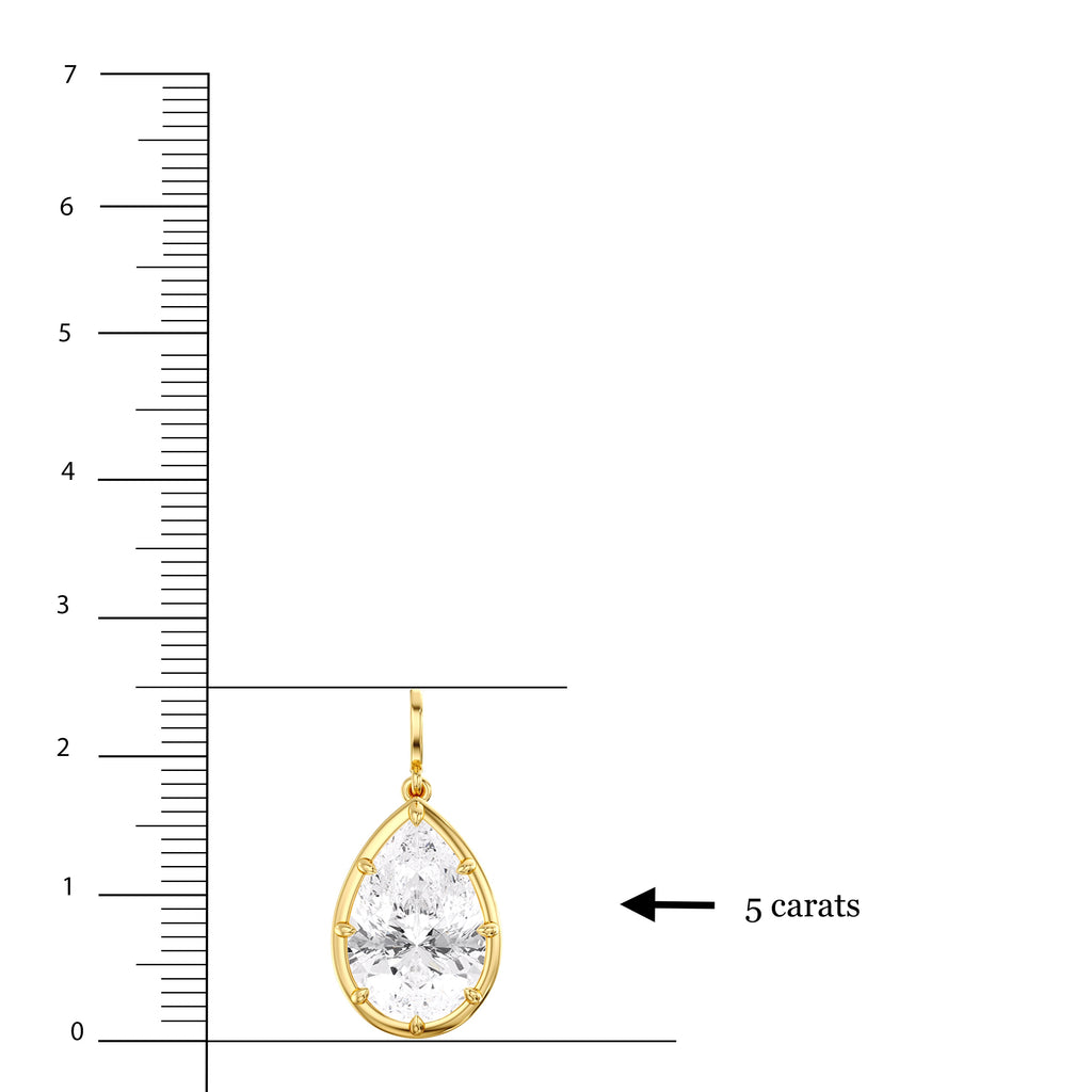 Aura Pear Shaped Lab Diamond Pendant