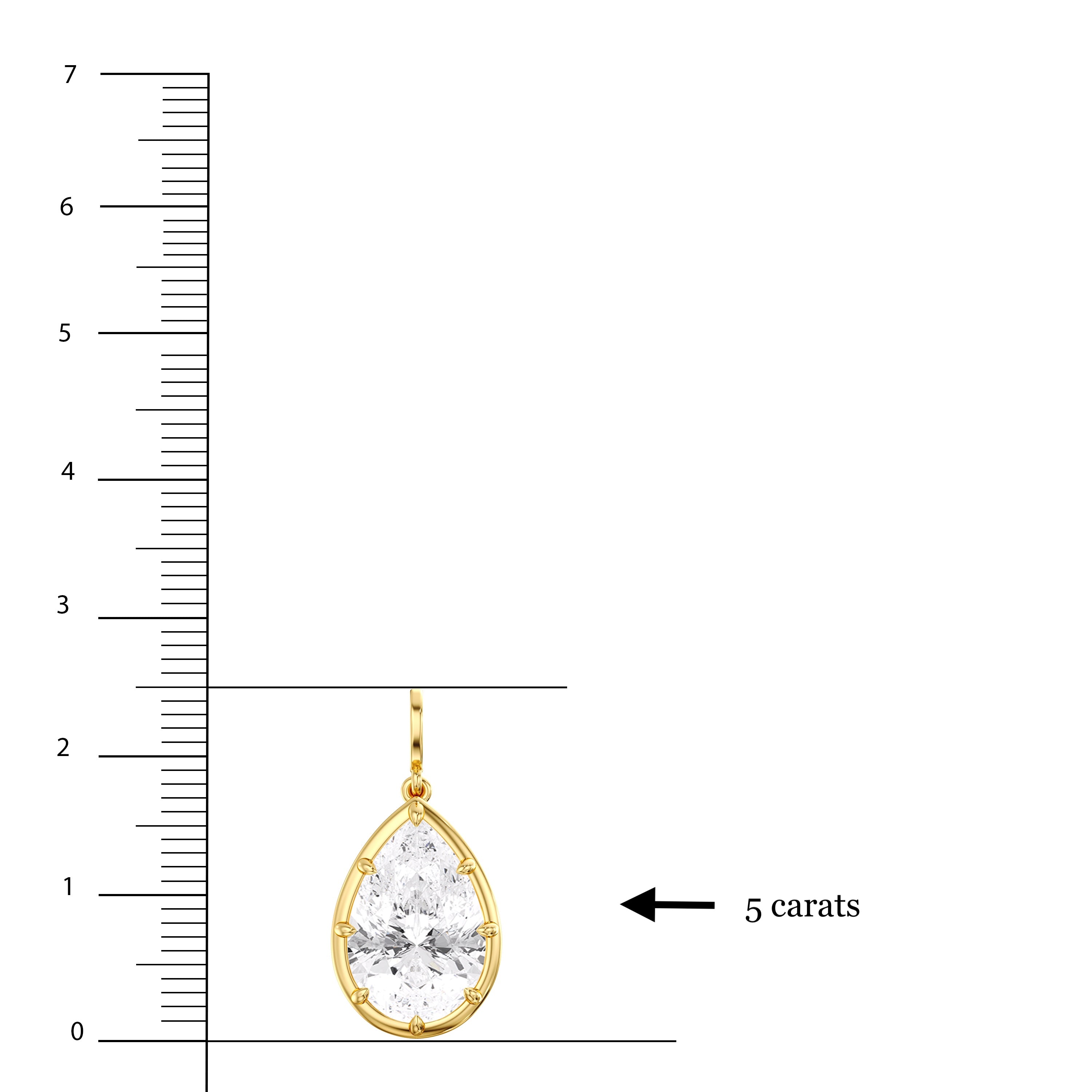 Aura Pear Shaped Lab Diamond Pendant