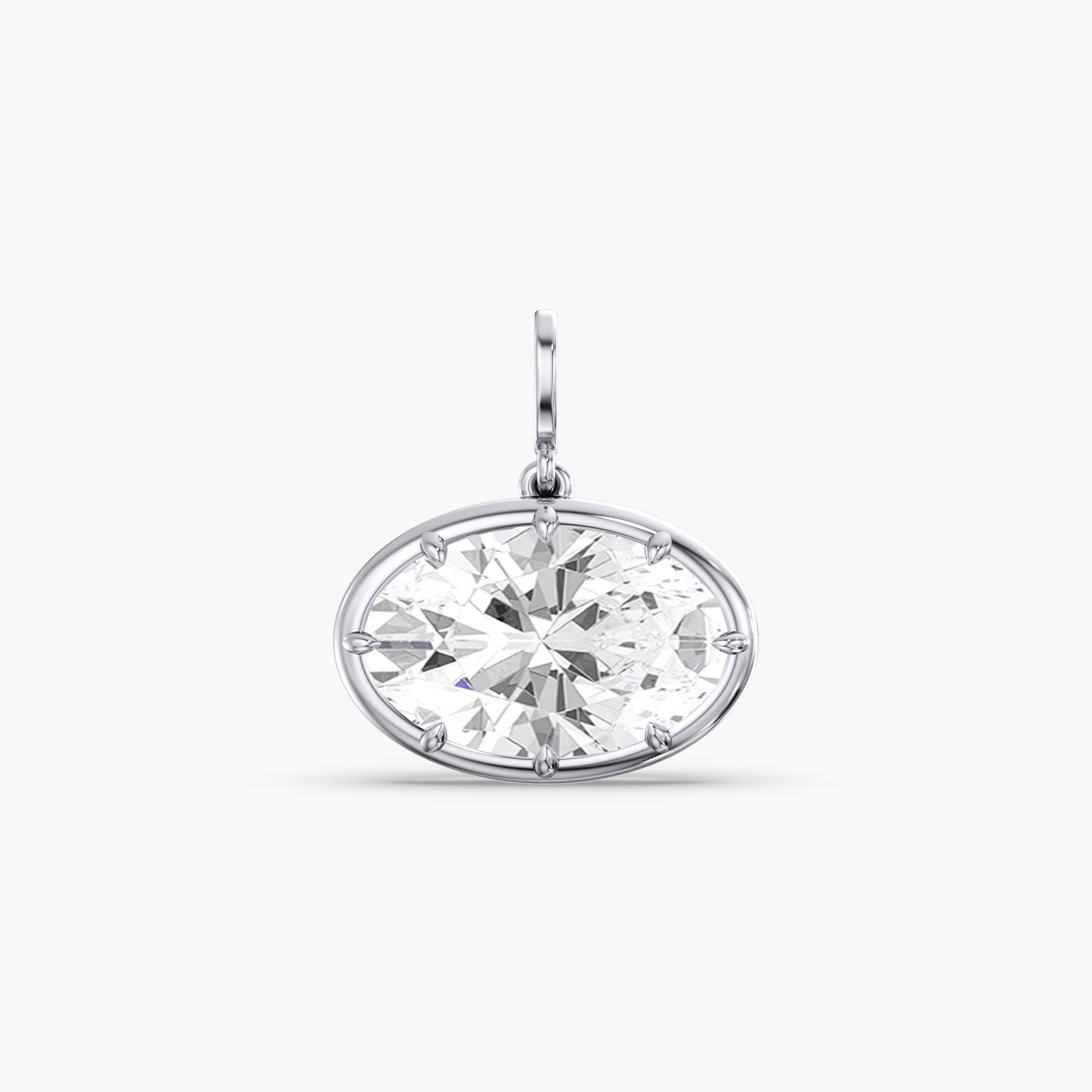 Aura Oval Lab Diamond Pendant