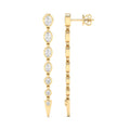 Graduated Bezel Spike Earrings