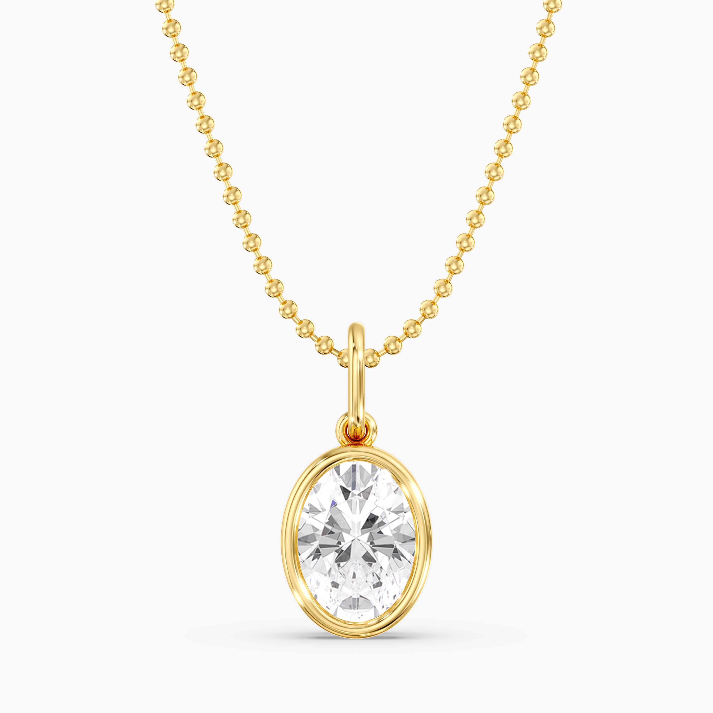 The Sleek Oval Bezel Pendant (3 ctw)