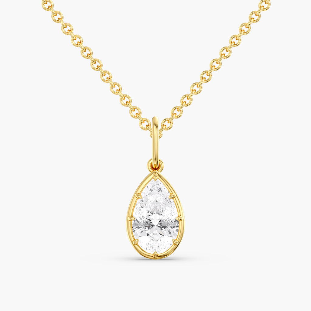 Aura Pear Shaped Lab Diamond Pendant