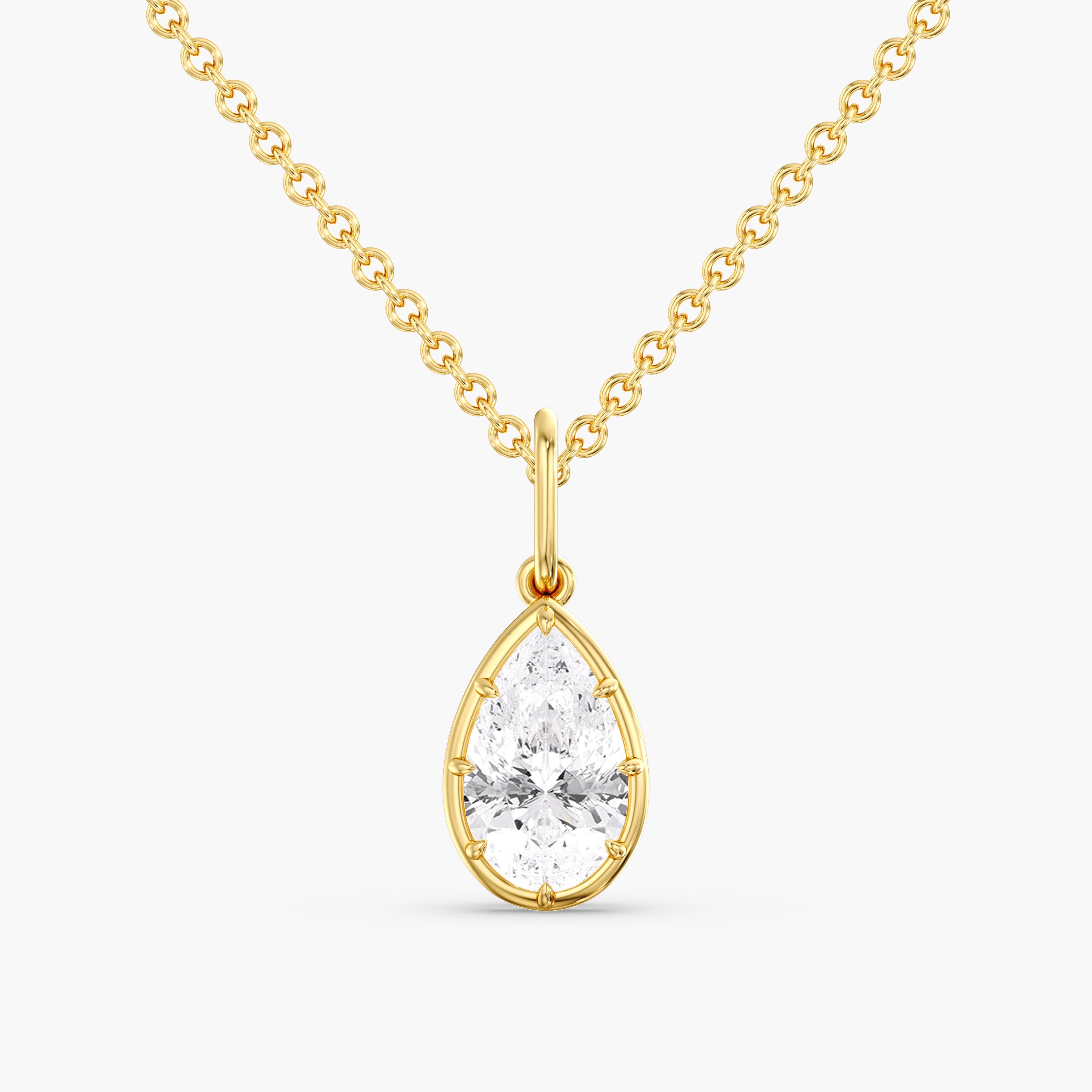 Aura Pear Shaped Lab Diamond Pendant
