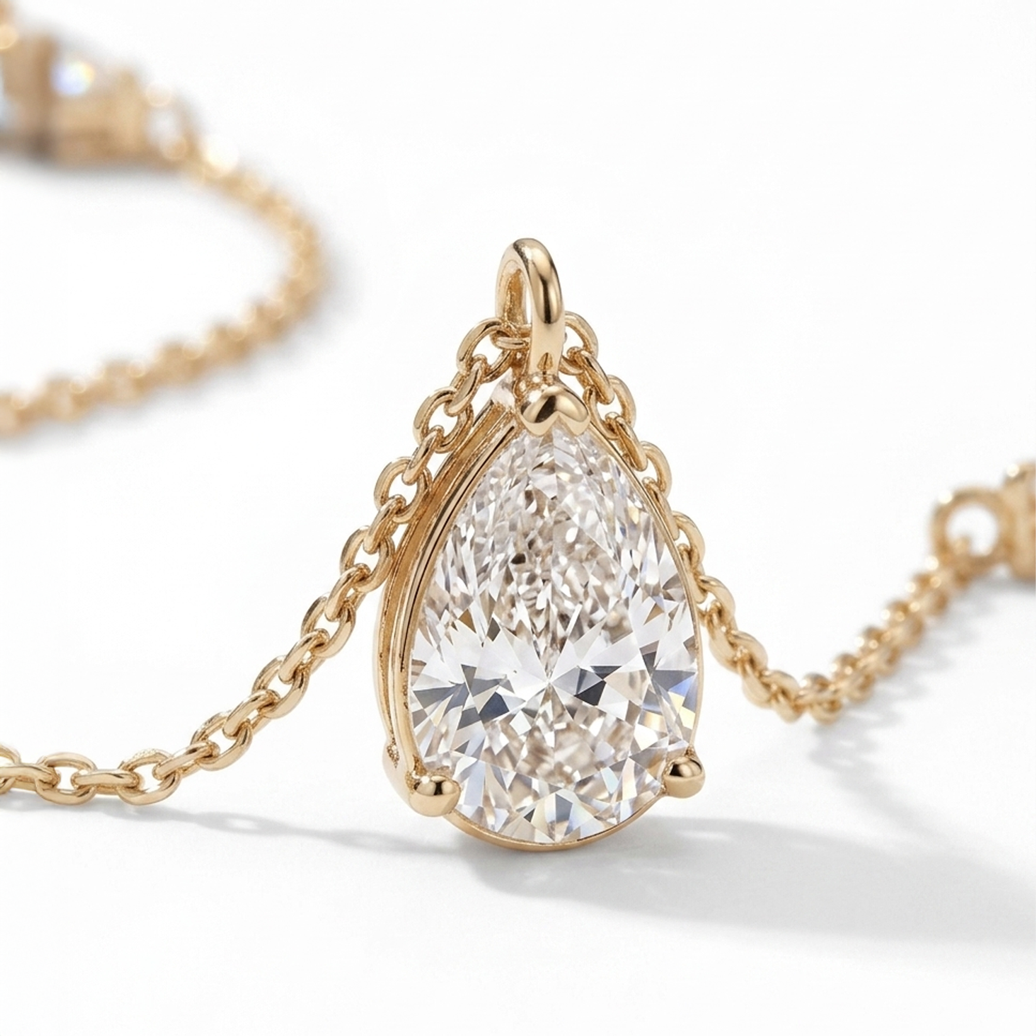Dewdrop Pear Necklace (18K)