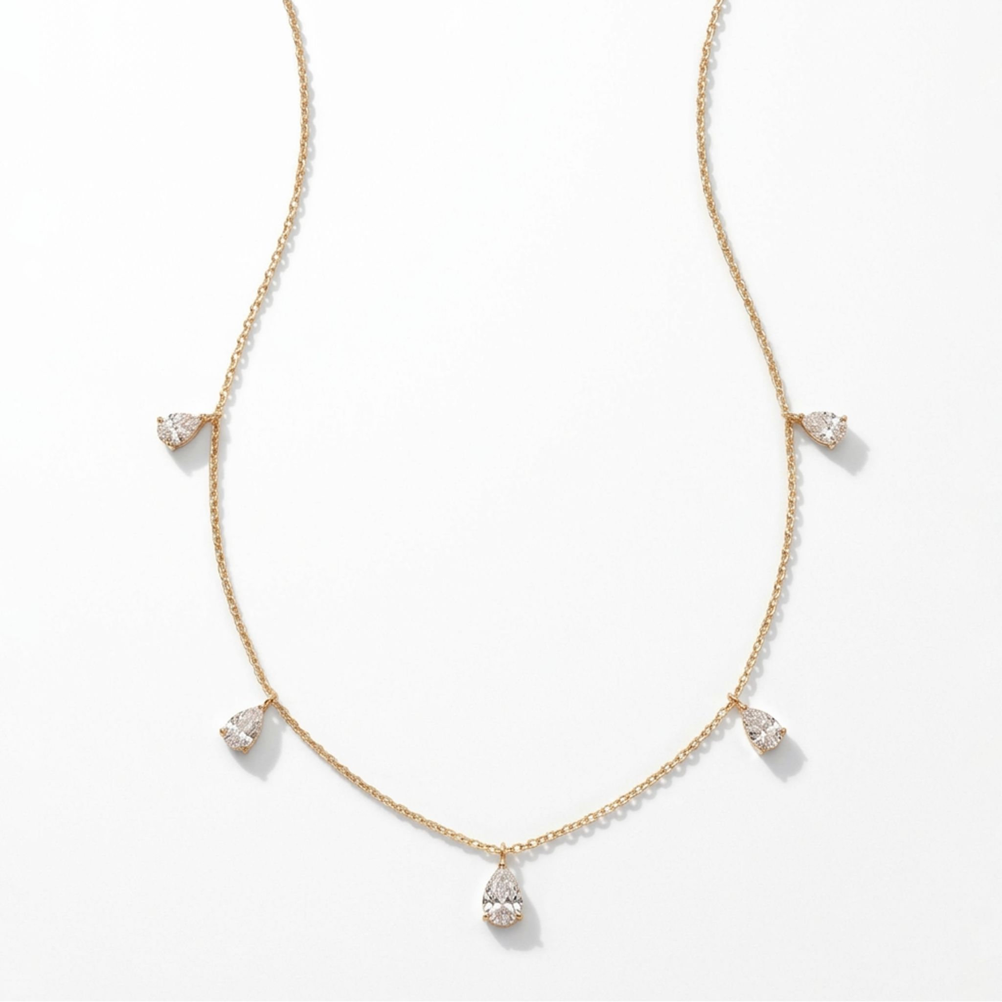 Dewdrop Pear Necklace (18K)