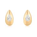 Contour Pear Lab Diamond Studs