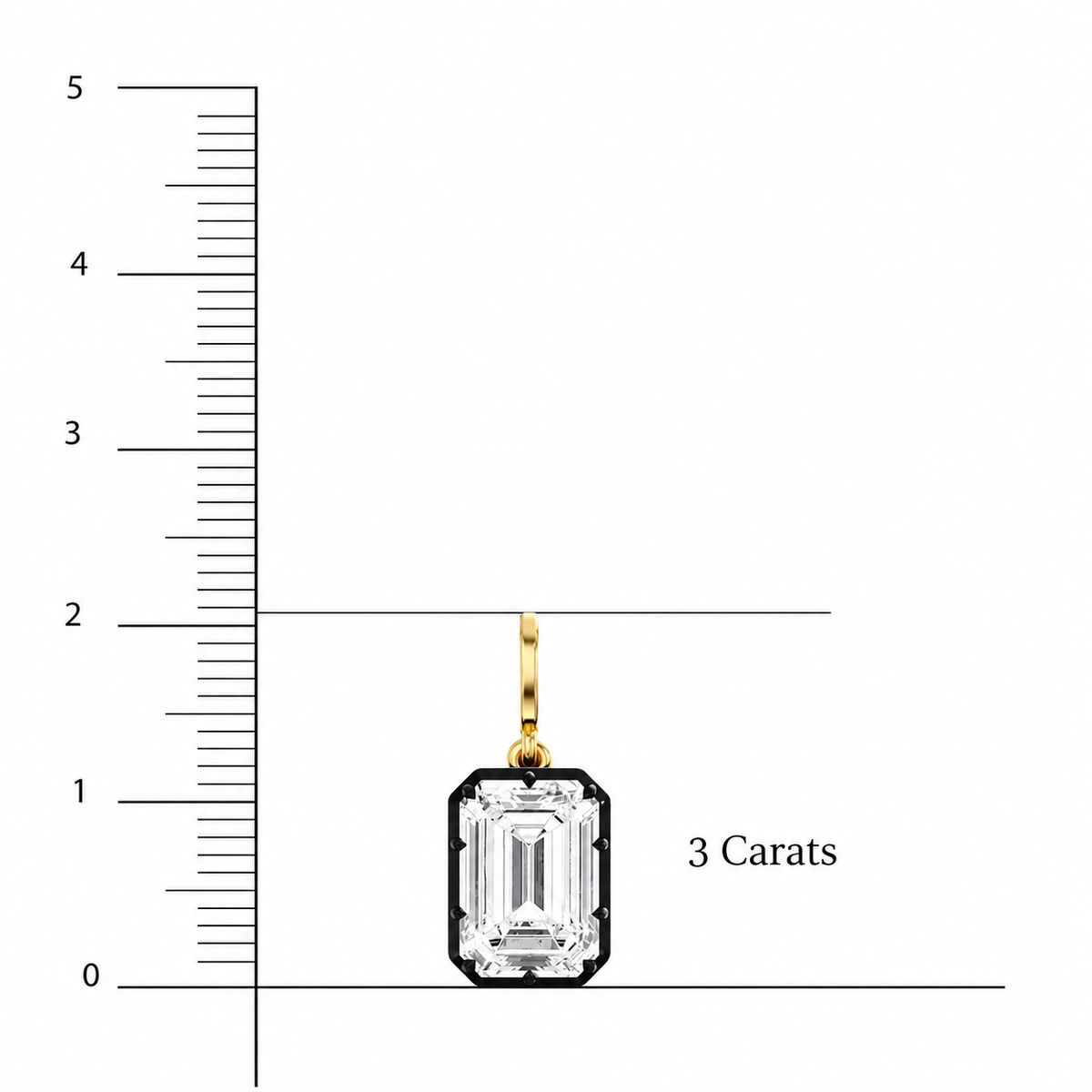 Georgian North/South Emerald Lab Diamond Pendant
