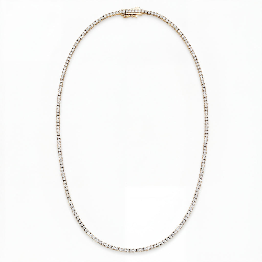 Essential 6 Carat Tennis Necklace – 14K Yellow Gold