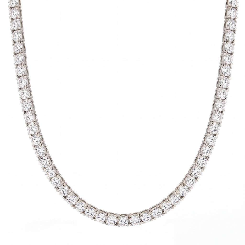 Essential 6 Carat Tennis Necklace – 14K White Gold