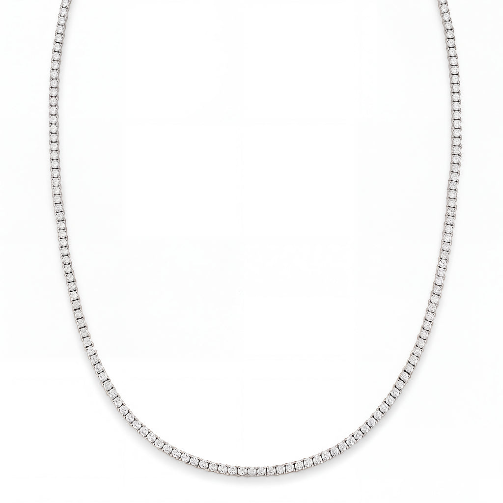 Essential 6 Carat Tennis Necklace – 14K White Gold