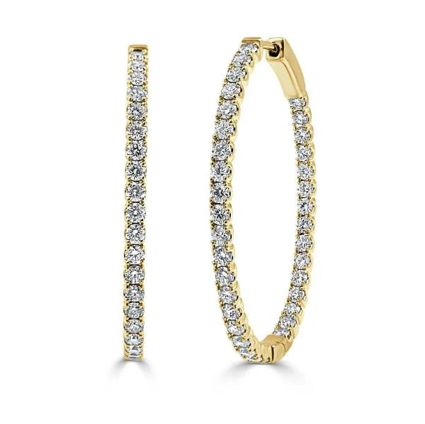 Inside-Out Lab Diamond Oval Hoops